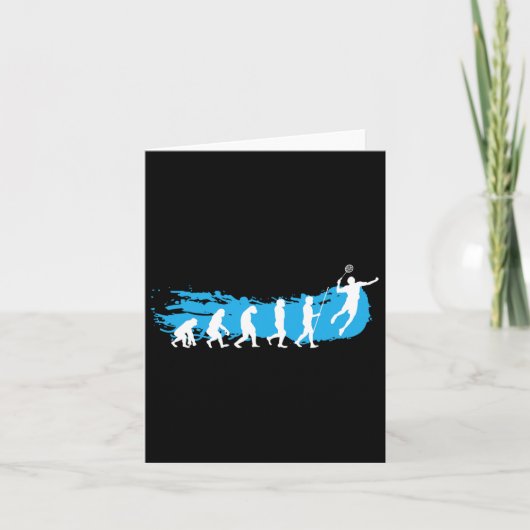 Evolution Badminton Shuttle Badminton Player Gesch Karte (Vorderseite)