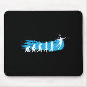 Evolution Badminton Shuttle Badminton Player Gesch Mousepad (Vorne)