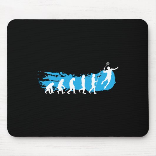 Evolution Badminton Shuttle Badminton Player Gesch Mousepad (Vorne)
