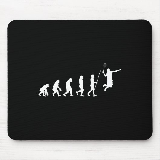 Evolution Badminton Shuttle Badminton Player Gesch Mousepad (Vorne)