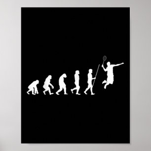 Evolution Badminton _ Shuttle _ Badminton-Spieler Poster
