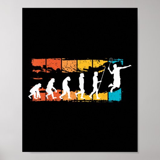 Evolution Badminton _ Shuttle _ Badminton Spieler Poster (Vorne)
