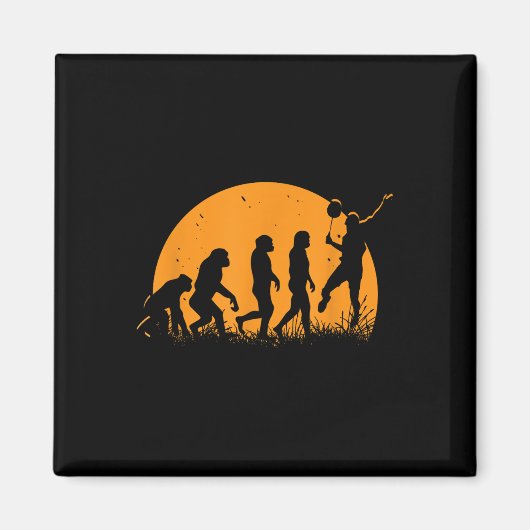 Evolution Badminton Spieler _ Schläger Shuttle Magnet (Vorne)