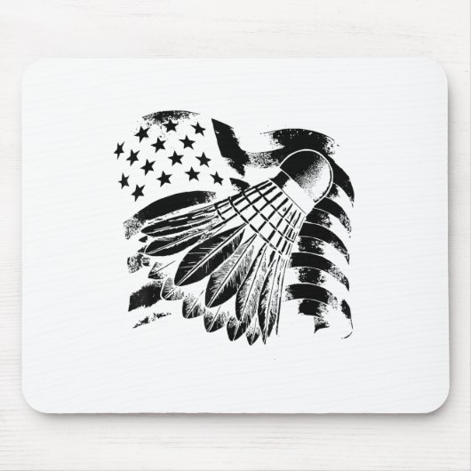 Evolution Badminton Spieler Shuttlecock Schläger Mousepad (Vorne)