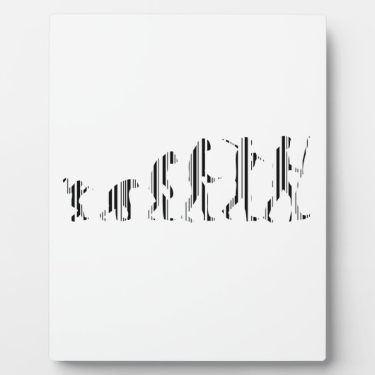 EVOLUTION BAR CODE Darwin Barcode Muster Design Fotoplatte (Vorderseite)