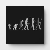 EVOLUTION BAR CODE Darwin Barcode Muster Design Fotoplatte (Vorderseite)