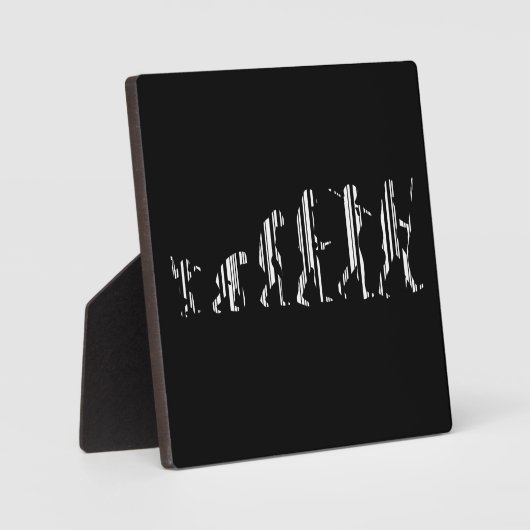 EVOLUTION BAR CODE Darwin Barcode Muster Design Fotoplatte (Vorderseite)