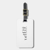 EVOLUTION BAR CODE Darwin Barcode Muster Design Gepäckanhänger (Vorderseite vertikal)
