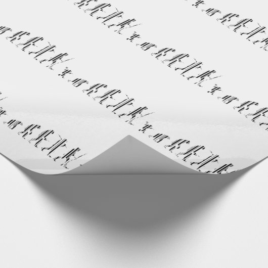 EVOLUTION BAR CODE Darwin Barcode Muster Design Geschenkpapier (Ecke)