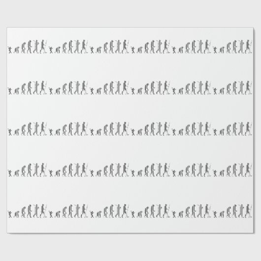 EVOLUTION BAR CODE Darwin Barcode Muster Design Geschenkpapier (Flach)