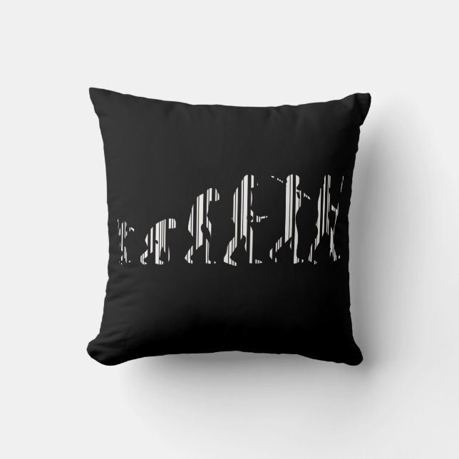 EVOLUTION BAR CODE Darwin Barcode Muster Design Kissen (Vorderseite)