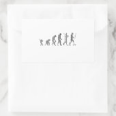 EVOLUTION BAR CODE Darwin Barcode Muster Design Rechteckiger Aufkleber (Tasche)
