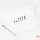 EVOLUTION BAR CODE Darwin Barcode Muster Design Rechteckiger Aufkleber (Umschlag)