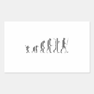 EVOLUTION BAR CODE Darwin Barcode Musterdesign Rechteckiger Aufkleber