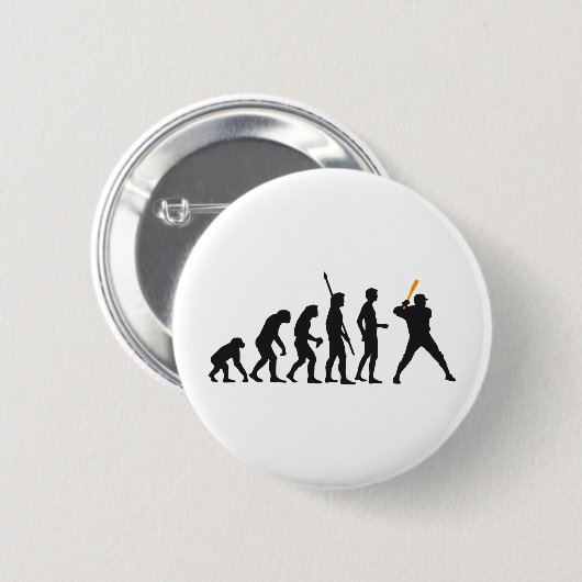 evolution baseball button (Vorne & Hinten)