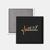 Evolution Basketball Ball Game Heartbeat Magnet (Vorderseite/Rückseite)