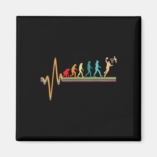 Evolution Basketball Ball Game Heartbeat Magnet (Vorne)