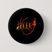 Evolution Basketball Ball Game Hoops Button (Vorderseite)