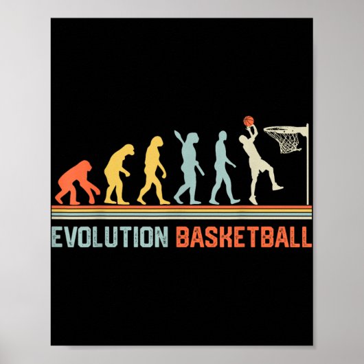 Evolution Basketball - Basketball Liebhaber des Sp Poster (Vorne)