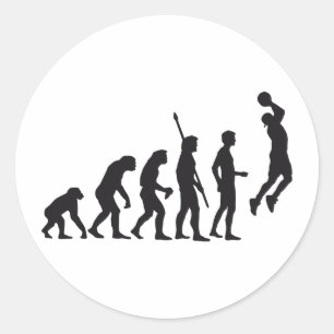 evolution basketball runder aufkleber
