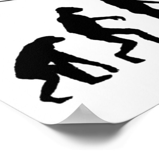 Evolution. Beenden Sie den Poster (Ecke)