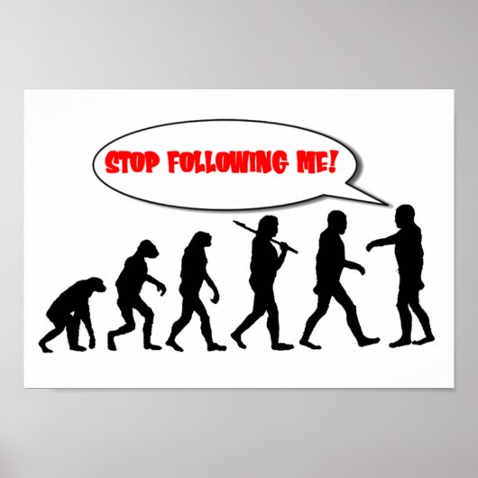 Evolution. Beenden Sie den Poster (Vorne)