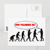 Evolution. Beenden Sie den Postkarte (Vorne/Hinten)