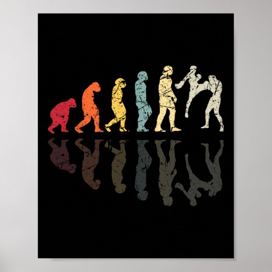 Evolution benutzte Kickboxen Kampfsport Knockout F Poster (Vorne)
