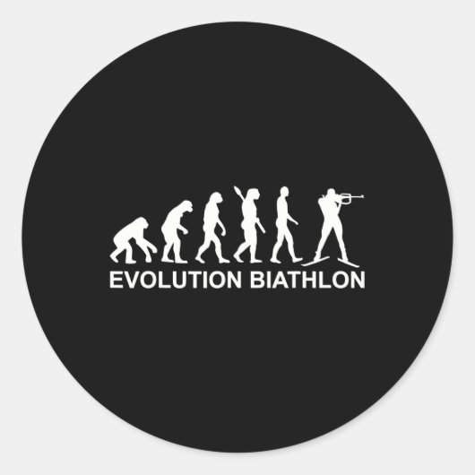 Evolution Biathlon 3 Runder Aufkleber (Vorderseite)