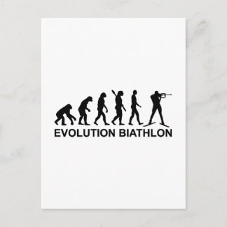 Evolution Biathlon Ski Postkarte