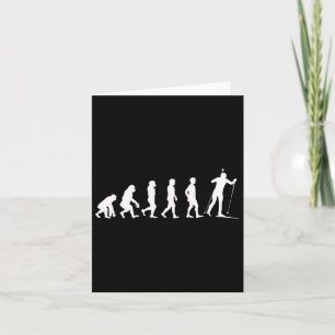Evolution Biathlon Wintersport Idee für Frauen Karte