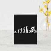 Evolution Bike Man Humour Cyclist Funny  Karte (Gelbe Blume)