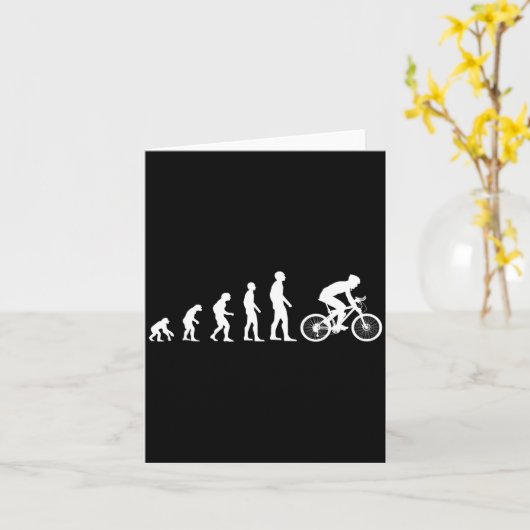 Evolution Bike Man Humour Cyclist Funny  Karte (Gelbe Blume)