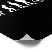 Evolution Bike Man Humour Cyclist Funny Poster (Ecke)