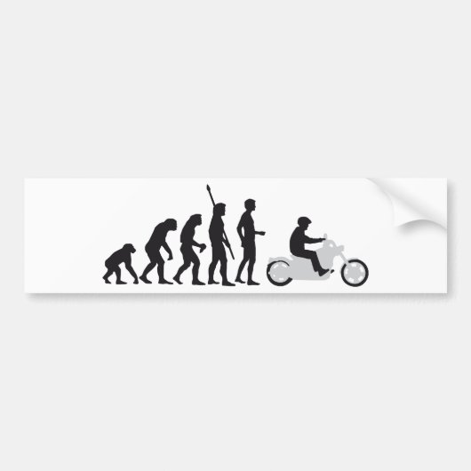 evolution biker autoaufkleber (Vorne)