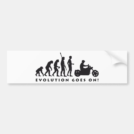 evolution biker autoaufkleber (Vorne)