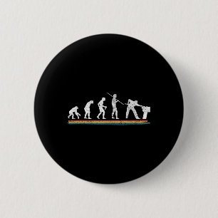 Evolution Billiards Funny Vintag Button