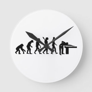 Evolution Billiards Runde Wanduhr
