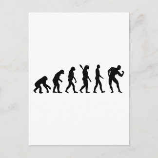 Evolution Bodybuilding Muskeln Postkarte