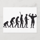 Evolution Bodybuilding Postkarte (Vorderseite)