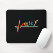 Evolution Bysketbyll Player Byll Game Heartbeat Mousepad (Mit Mouse)