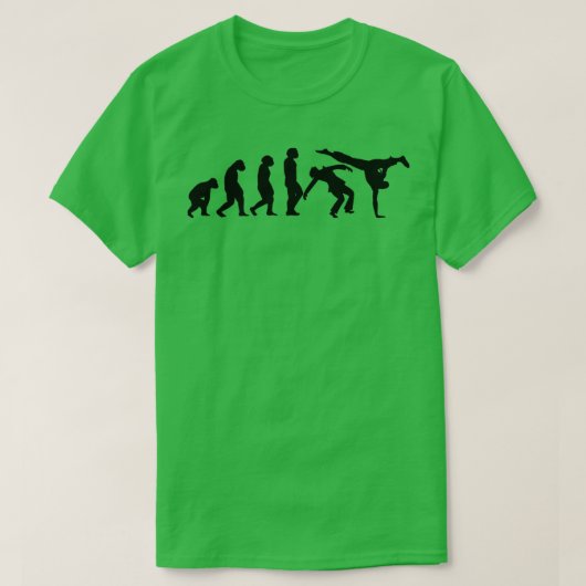 EVOLUTION Capoeira Martial Arts Brasilien kämpfen T-Shirt (Design vorne)