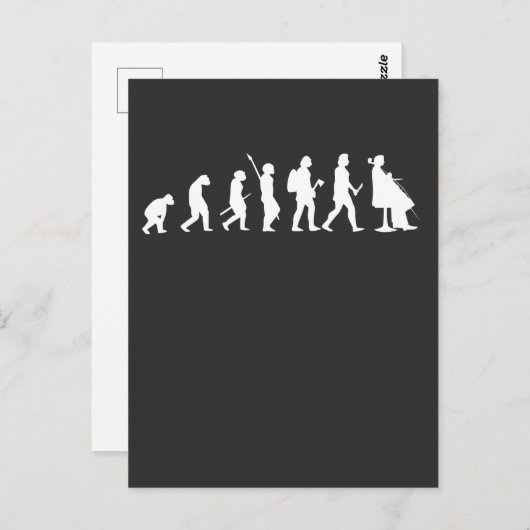 Evolution Cellist Funny Cello Lover Geschenk Postkarte (Vorne/Hinten)