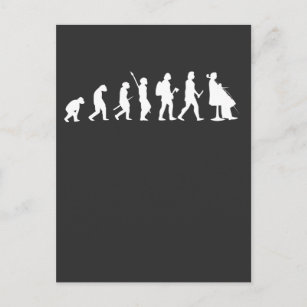 Evolution Cellist Funny Cello Lover Geschenk Postkarte