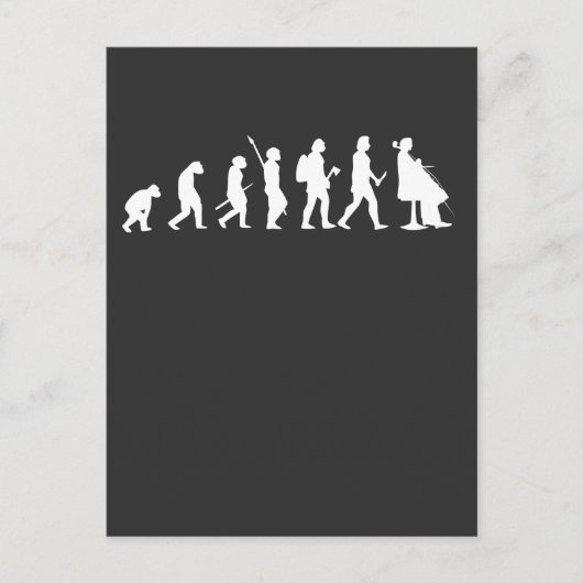 Evolution Cellist Funny Cello Lover Geschenk Postkarte (Vorderseite)