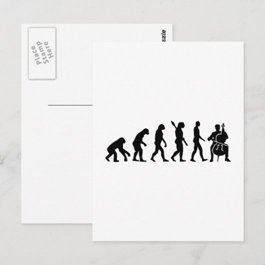 Evolution Cello Postkarte (Vorne/Hinten)