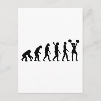 Evolution Cheerleader Postkarte
