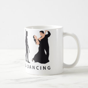 evolution dancing couple kaffeetasse