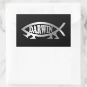 Evolution - Darwin Rechteckiger Aufkleber (Tasche)