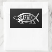 Evolution - Darwin Rechtecksticker Rechteckiger Aufkleber (Tasche)